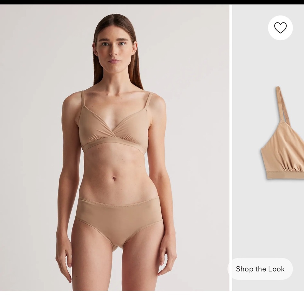 Quince Nude Wireless Triangle Bralette